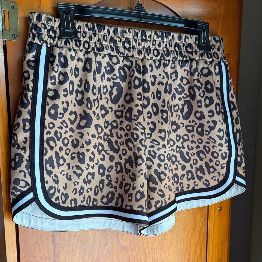 No Boundaries Leopard Print Athletic Shorts